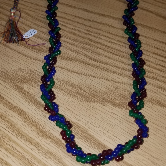 New Ruby emerald and sapphire necklace - Picture 6 of 9